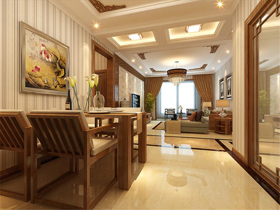 明威橡樹灣116平米新中式風格設計方案