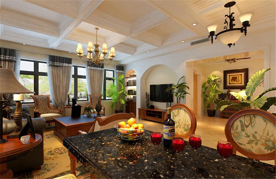 保利金香檳103平米美式設計方案