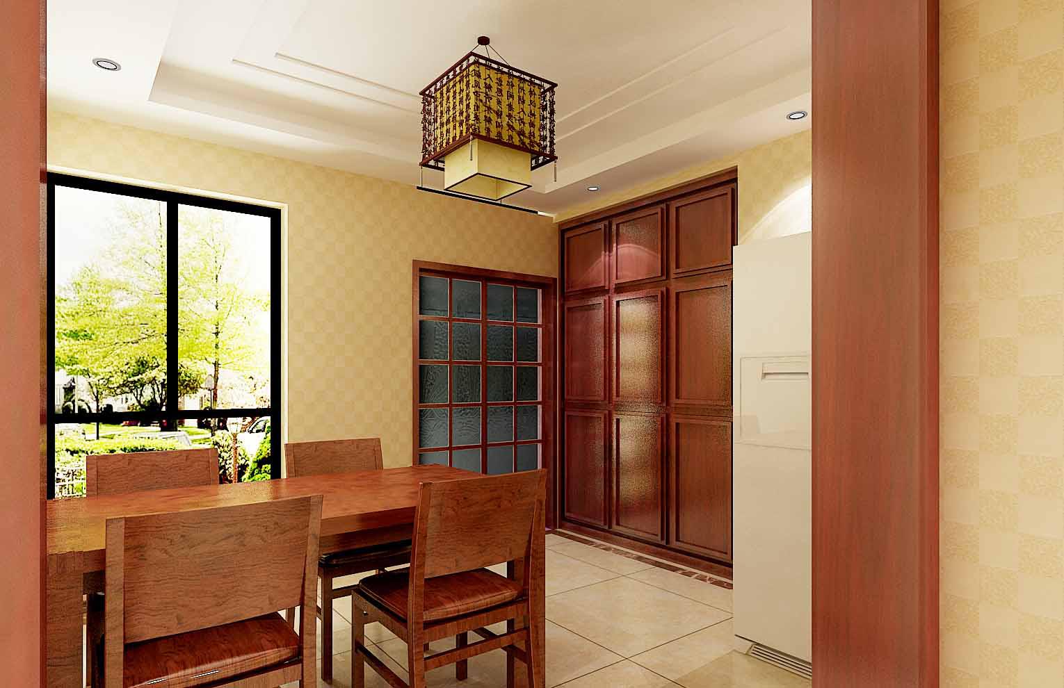 曲江紫汀苑160平米新中式風(fēng)格色設(shè)計(jì)方案