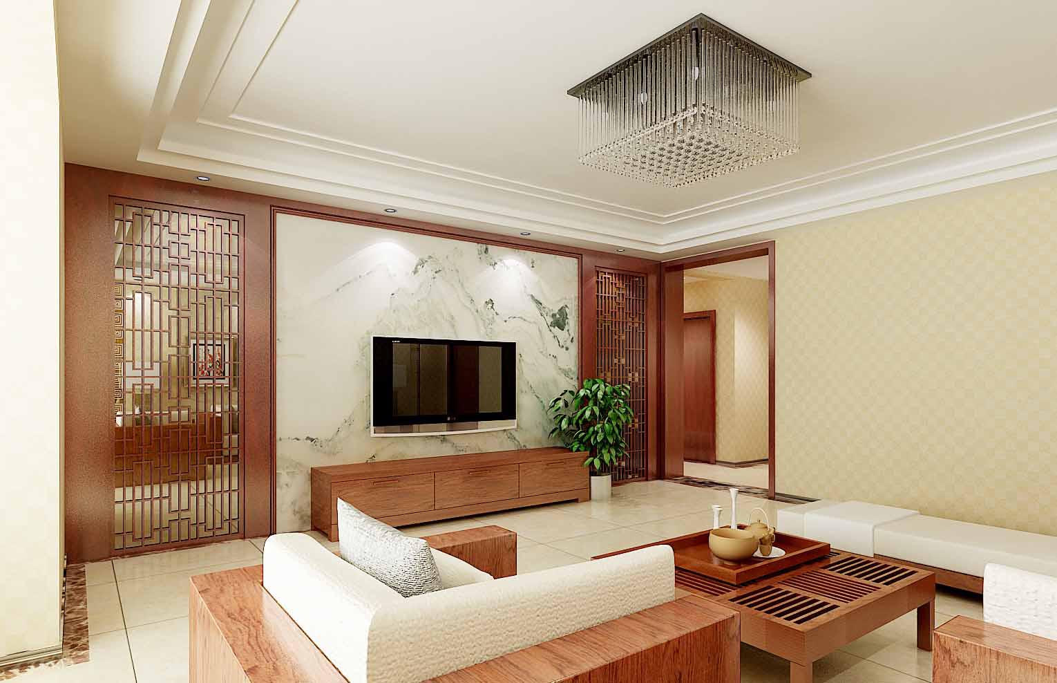 曲江紫汀苑160平米新中式風(fēng)格色設(shè)計(jì)方案