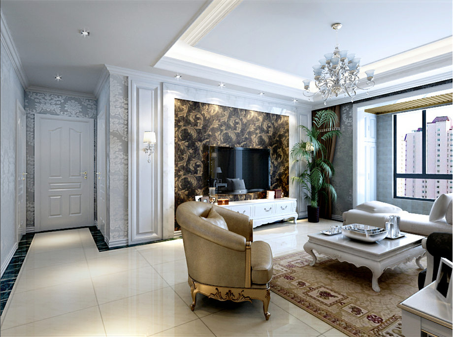 高新綠地138.9平米現(xiàn)代簡約設(shè)計(jì)方案