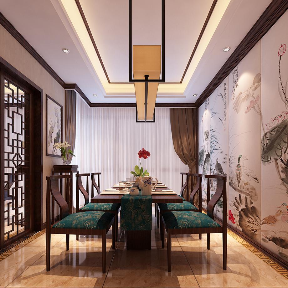 大華公園世家216平米新中式風格設計方案
