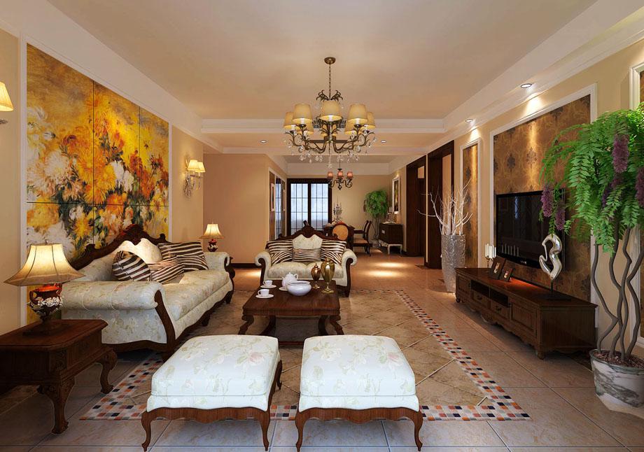 九錦臺(tái)180平米美式設(shè)計(jì)方案