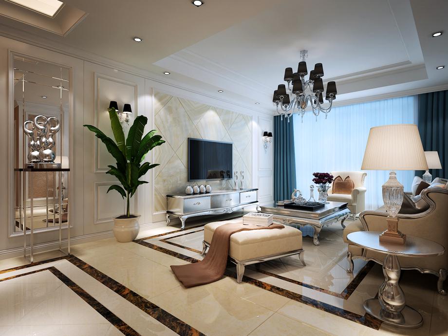 曲江千林郡小區(qū)120平米簡歐風(fēng)格