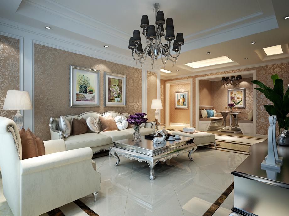 曲江千林郡小區(qū)120平米簡歐風(fēng)格