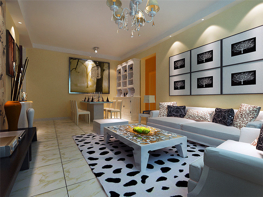 西開小區(qū)105平米現(xiàn)代簡約設(shè)計方案