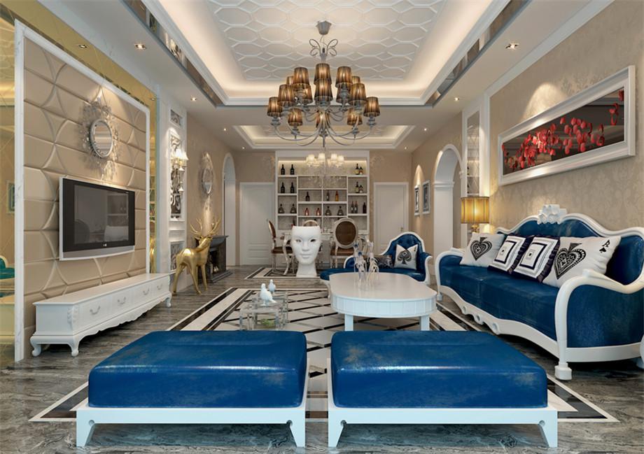 蘭喬圣菲150平簡歐風(fēng)格設(shè)計方案