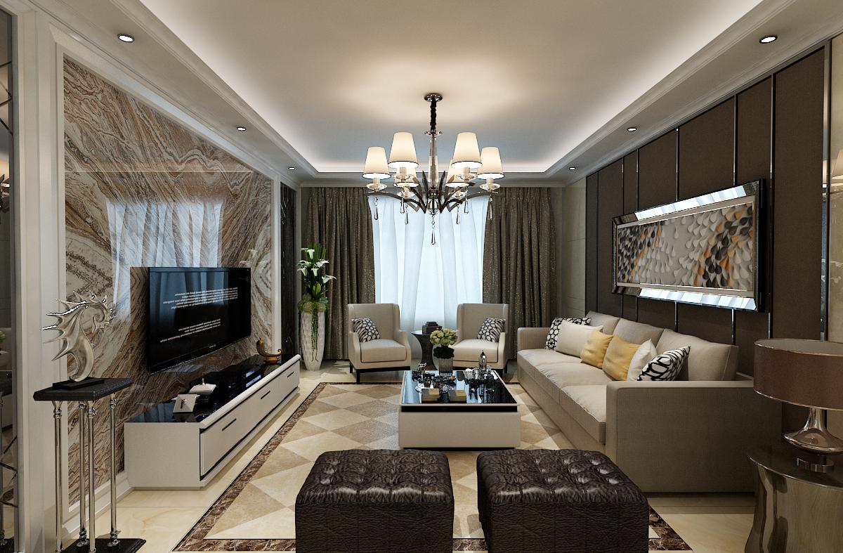 一曲江山120平米5萬現(xiàn)代簡歐