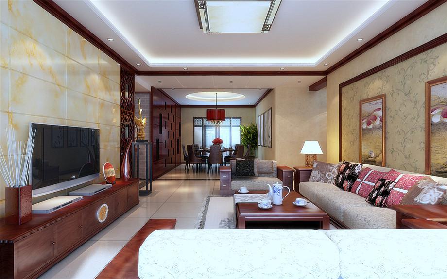 曲江金水灣160平米美式設(shè)計(jì)方案