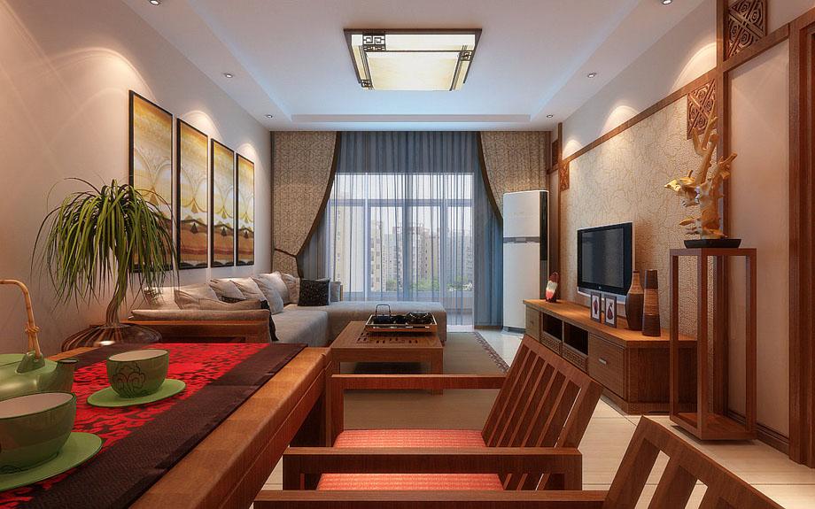 海天華庭100平米新中式風(fēng)格設(shè)計方案