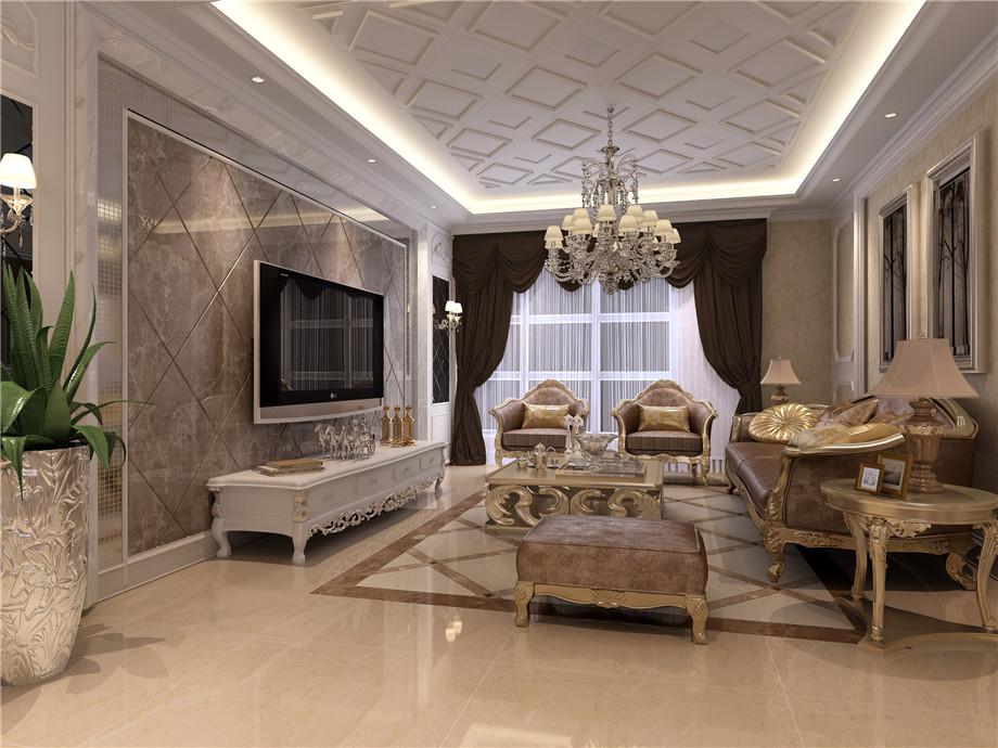 首創(chuàng)國(guó)際135平歐式風(fēng)格設(shè)計(jì)方案