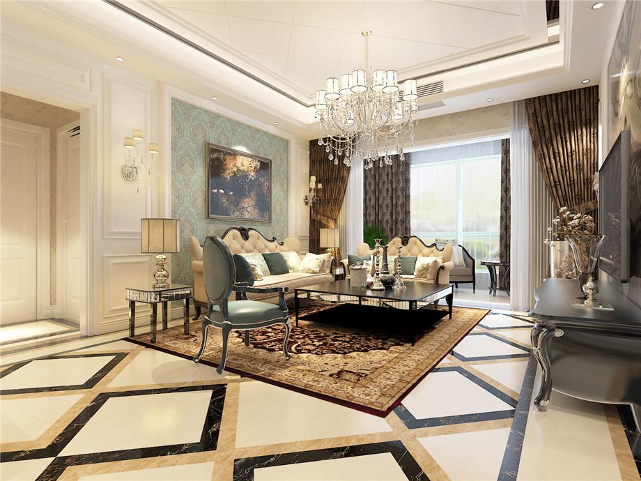 首創(chuàng)國際135平歐式風(fēng)格設(shè)計方案