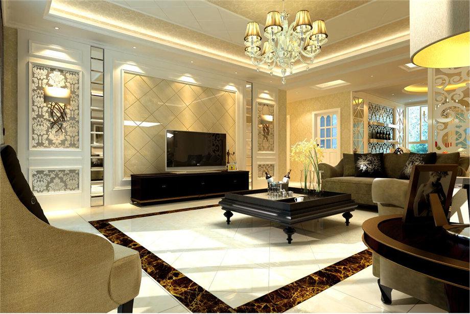 鉑悅小區(qū)129.69平米歐式設(shè)計方案