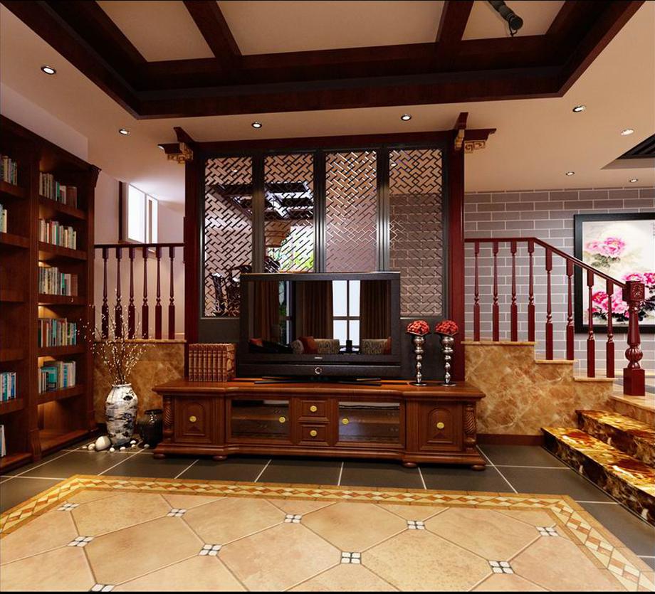 曲江南苑300平米中式設(shè)計(jì)方案