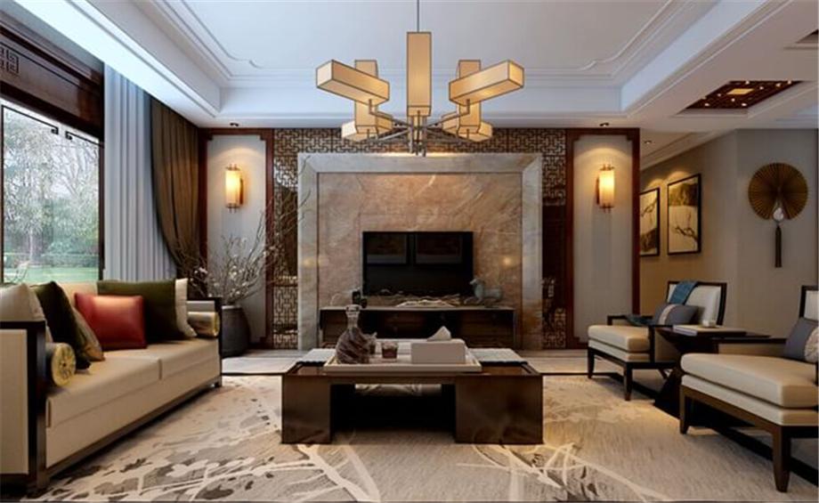 首創(chuàng)國際城150平方新中式風格設計方案