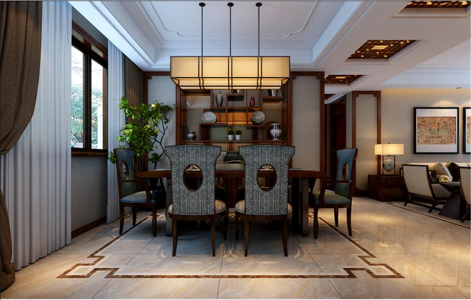 首創(chuàng)國際城150平方新中式風格設計方案
