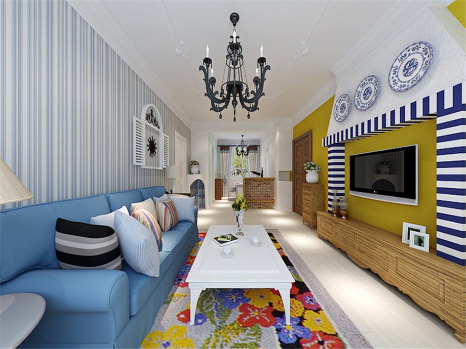 盛龍廣場(chǎng)小區(qū)120平地中海風(fēng)格設(shè)計(jì)方案