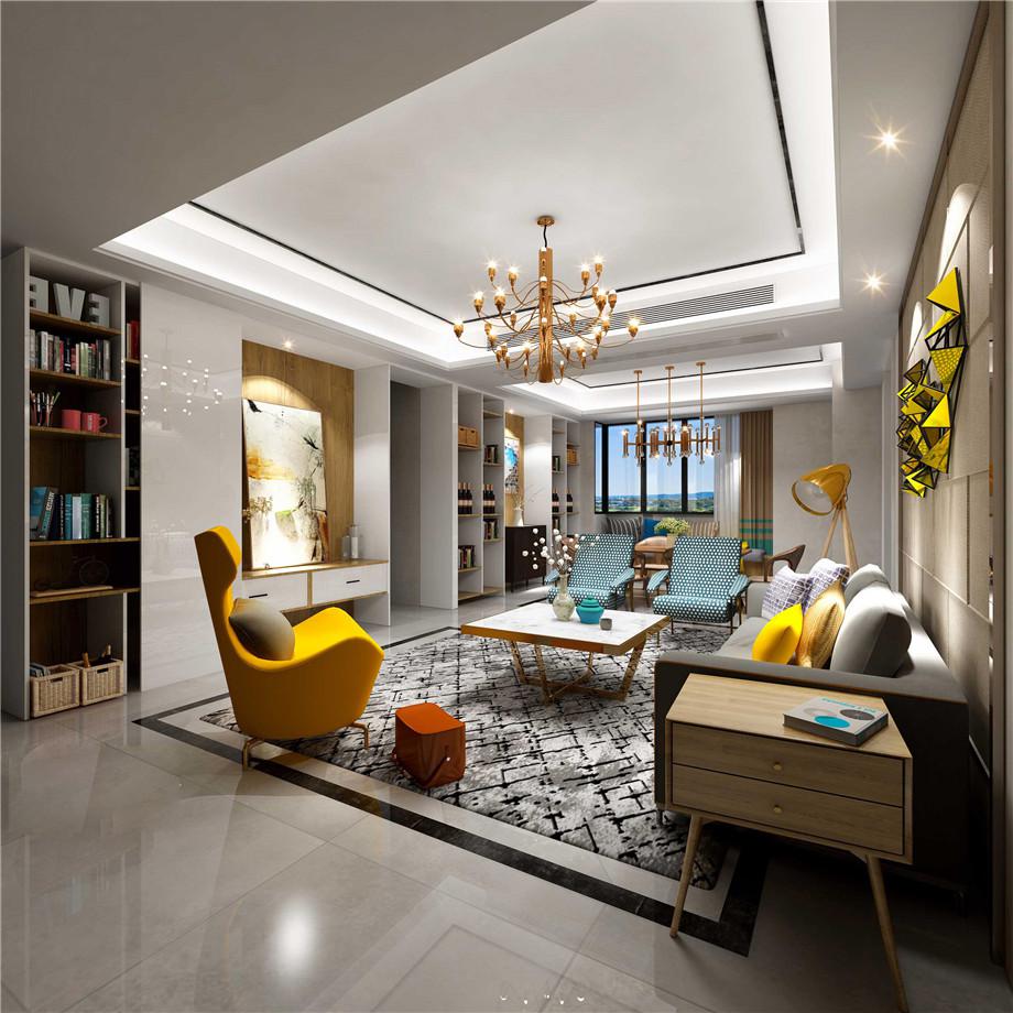 曲江綠地名城128平米簡約風格