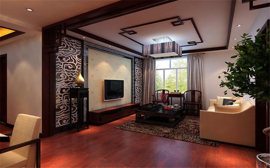 萬象春天小區(qū)140平新中式風格設計方案