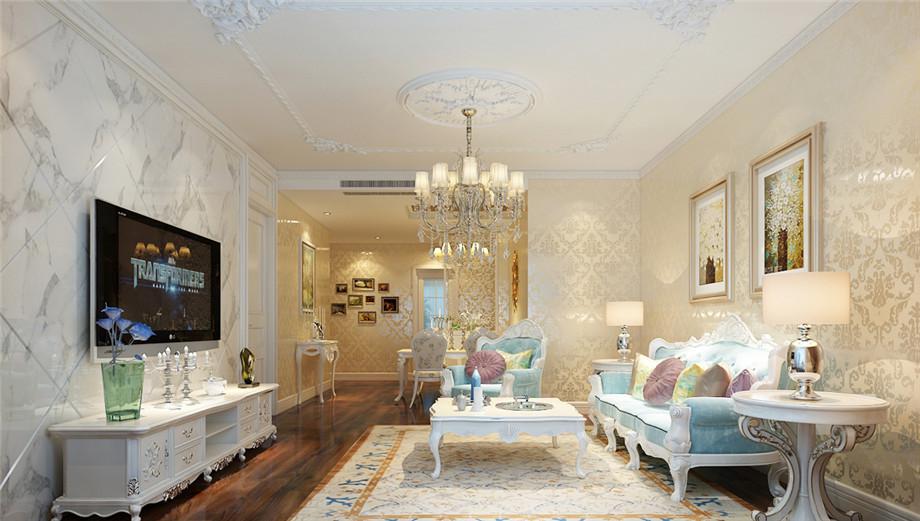 中華世紀(jì)城120平歐式風(fēng)格設(shè)計(jì)方案