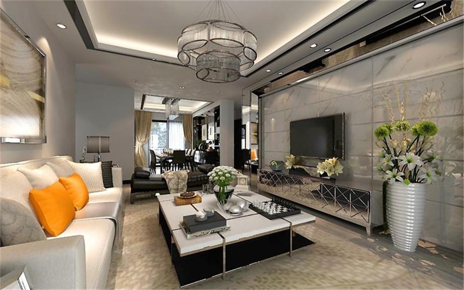 萬象春天小區(qū)120平簡約風格設計方案