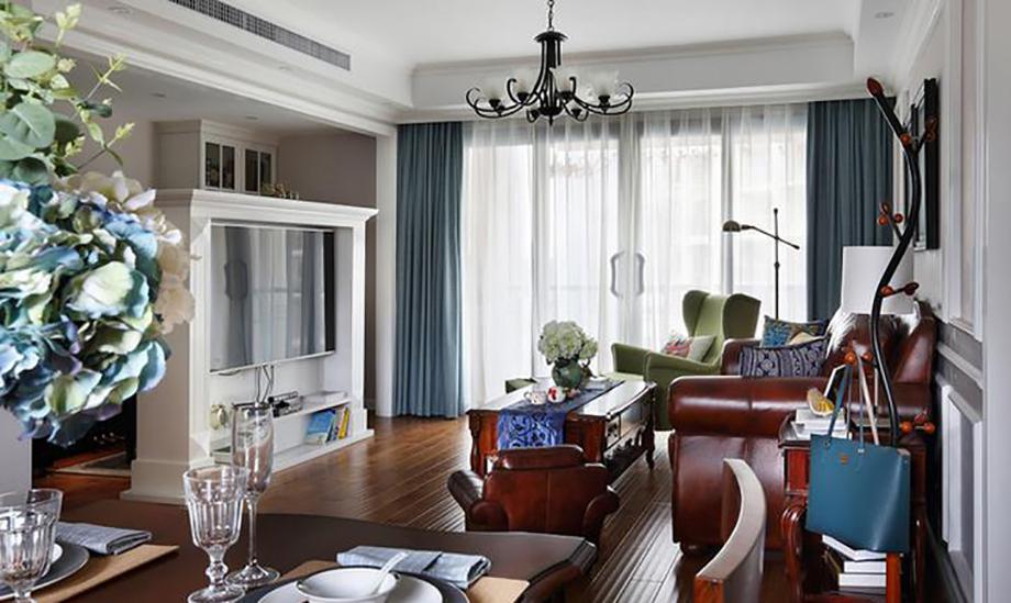 西安逸翠園150㎡美式風(fēng)格設(shè)計案例