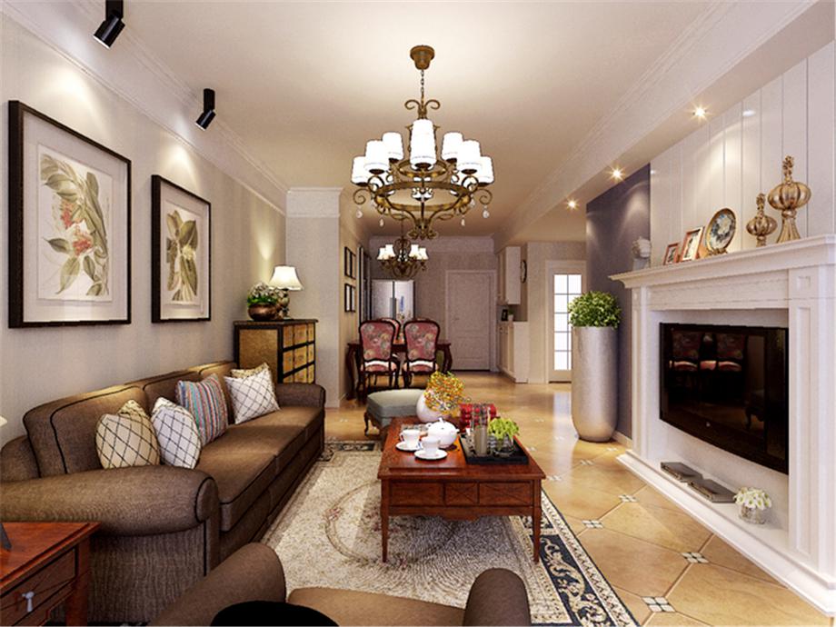 富力城140平美式鄉(xiāng)村風(fēng)格設(shè)計方案