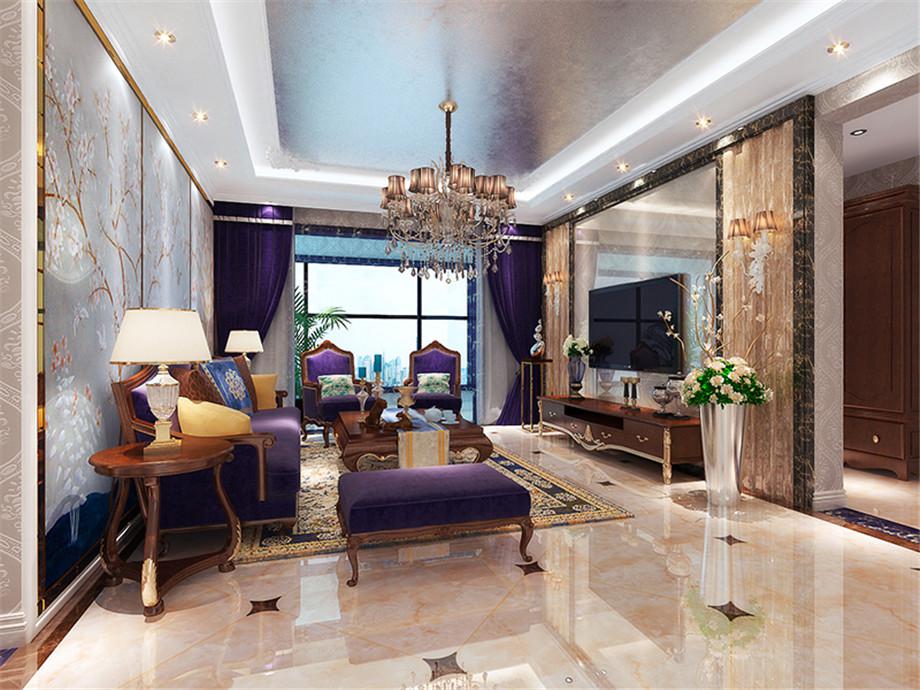 金輝天鵝灣140平美式風(fēng)格設(shè)計(jì)方案