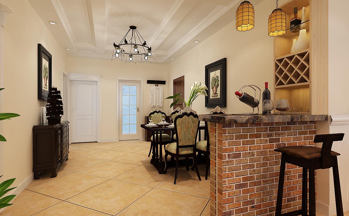 金地褐石公館87平米美式鄉(xiāng)村風格設計方案