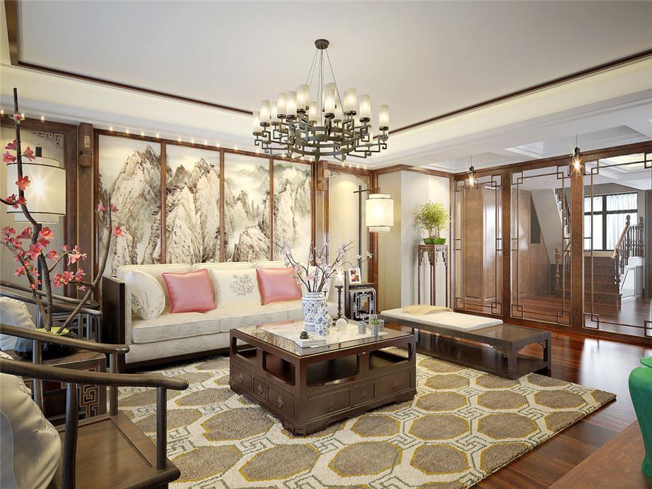 中海開(kāi)元壹號(hào)小區(qū)138平米新中式設(shè)計(jì)方案