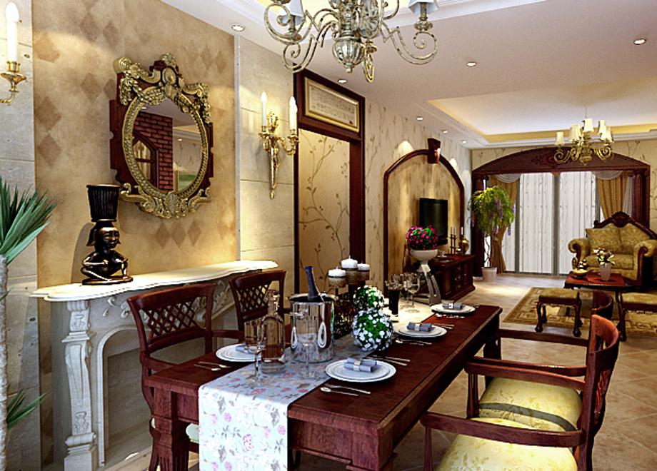 曲江南苑160平米美式風(fēng)格