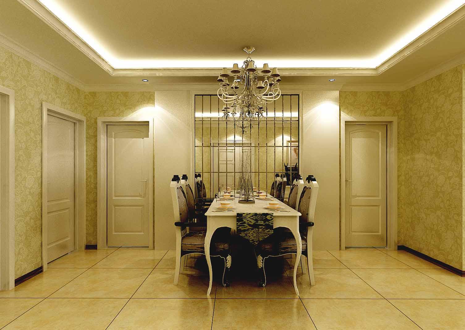 太陽城160平米簡歐風格設(shè)計方案