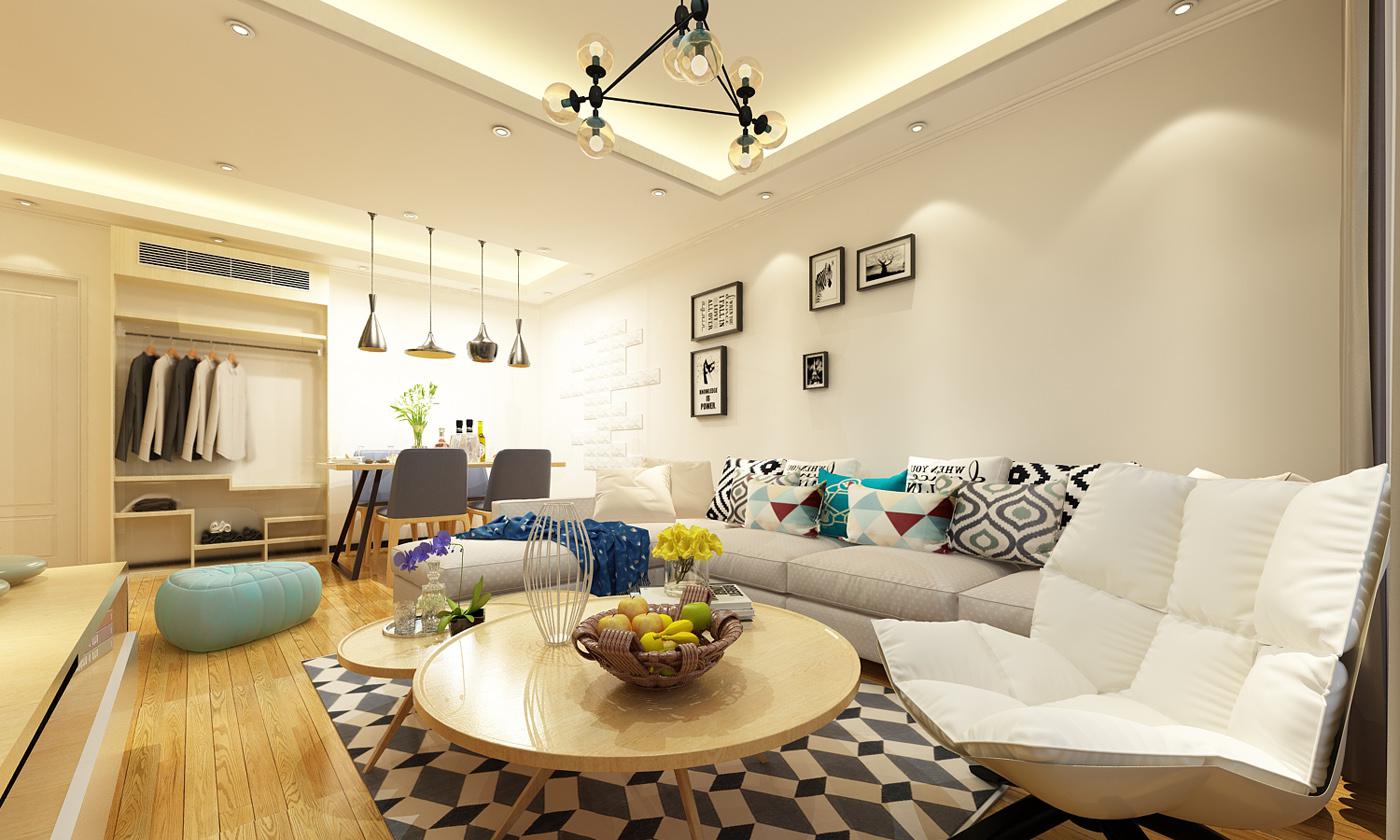 鑫苑大都匯小區(qū)89平米現(xiàn)代簡約風(fēng)格設(shè)計(jì)方案