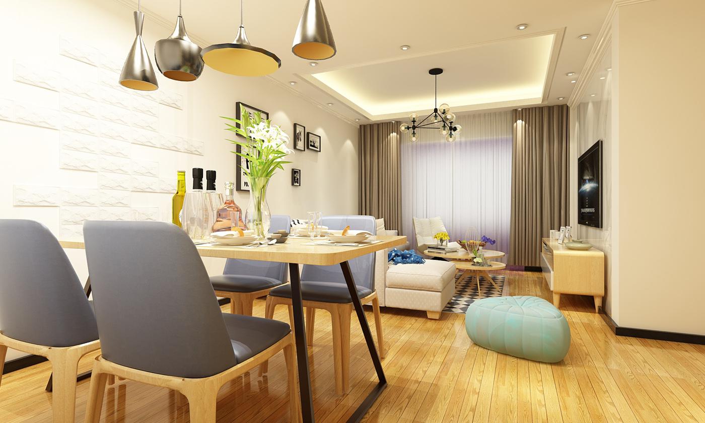 鑫苑大都匯小區(qū)89平米現(xiàn)代簡約風(fēng)格設(shè)計(jì)方案