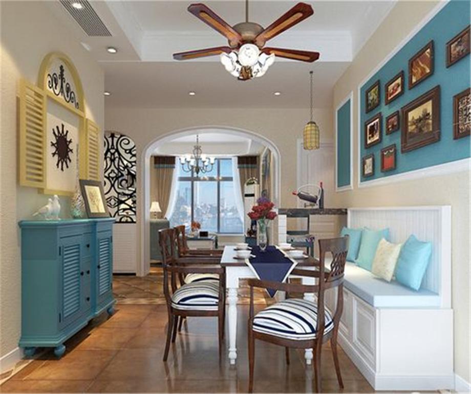 卡布奇諾國(guó)際社區(qū)130平方地中海風(fēng)格設(shè)計(jì)方案