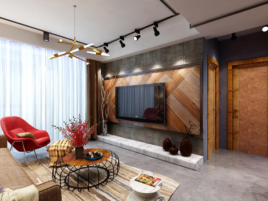 鑫苑大都匯108平米工業(yè)風(fēng)格