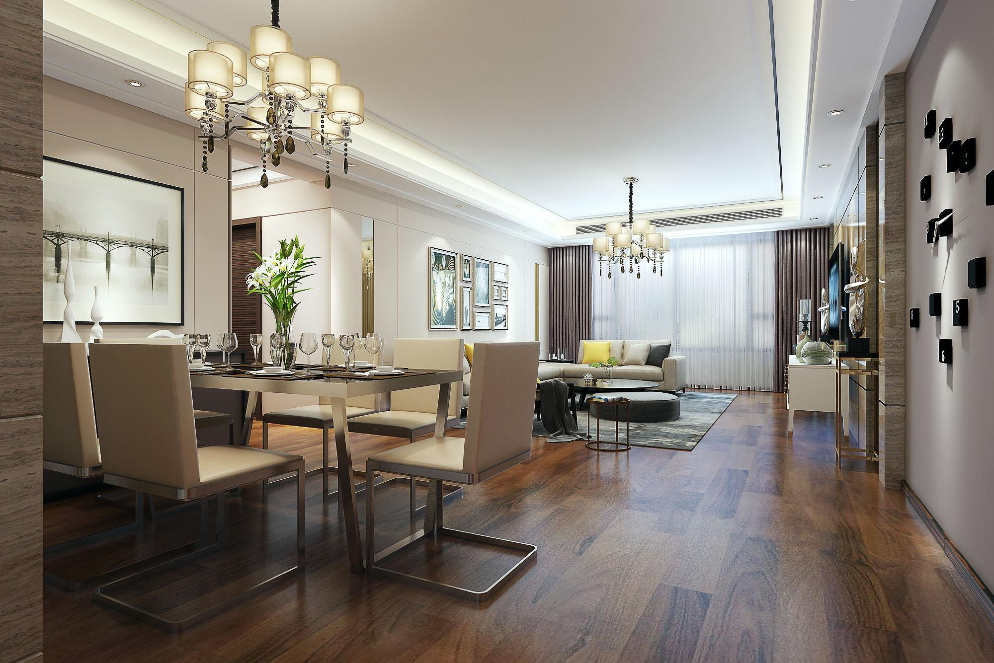 金地悅翔天下140平方米現(xiàn)代風(fēng)格