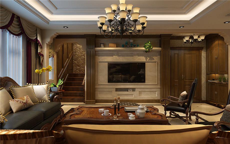 龍湖花千樹280平米美式設(shè)計(jì)方案