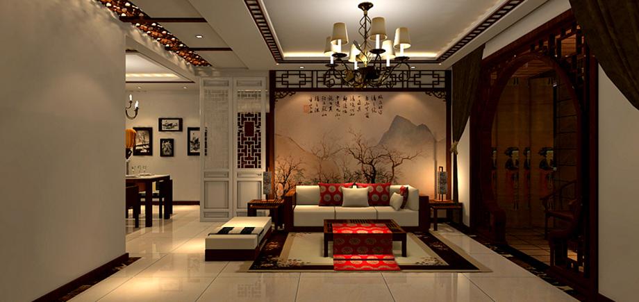 銘城國(guó)際社區(qū)110平米中式風(fēng)格