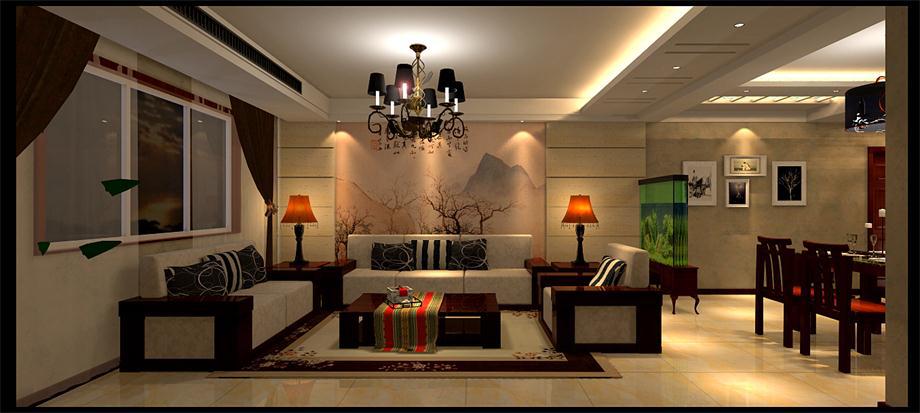 西航外招小區(qū)134平米中式風(fēng)格4.5萬