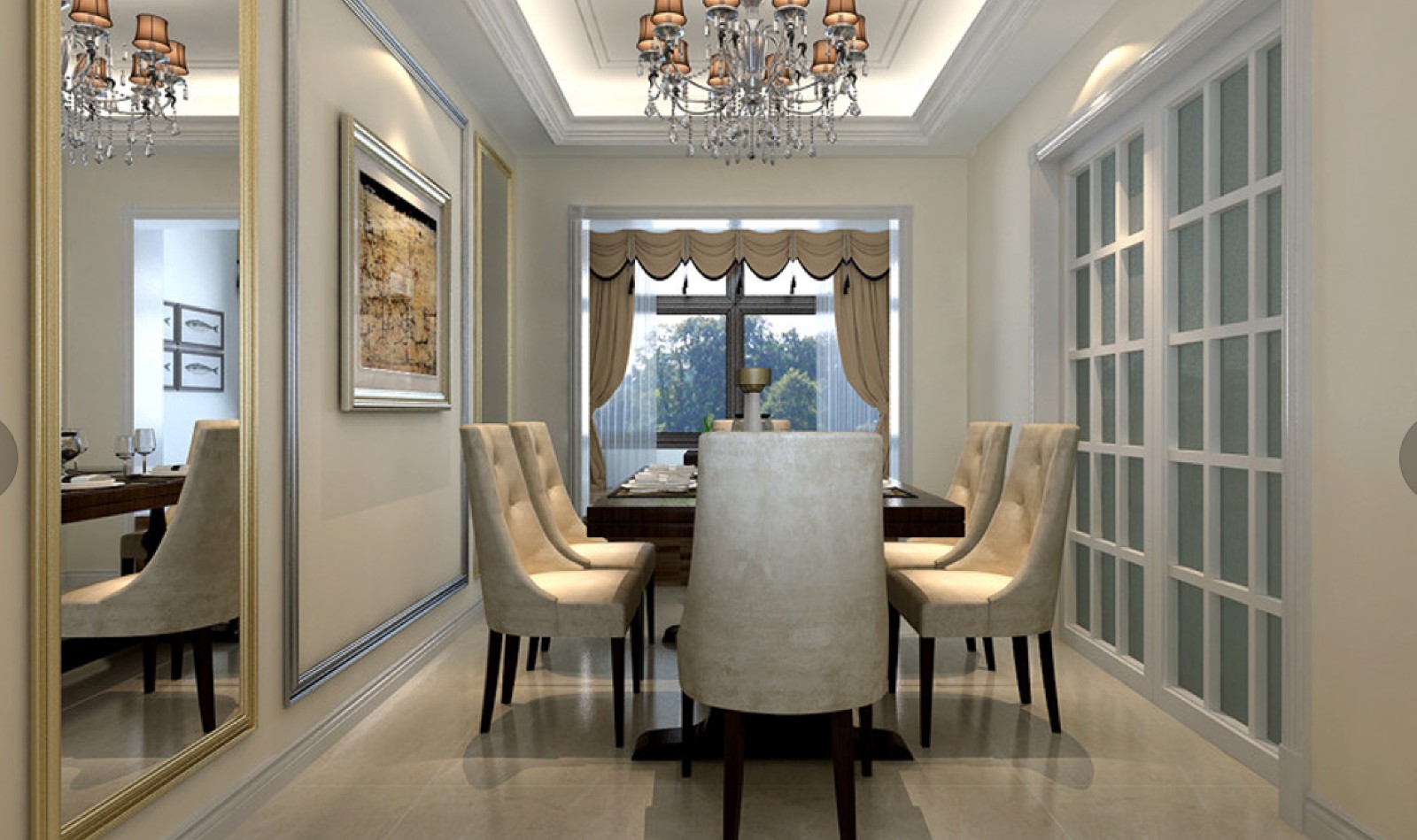 綠地曲江名城127平米簡歐風(fēng)格