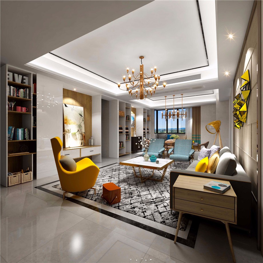 曲江綠地名城128平米簡約風格