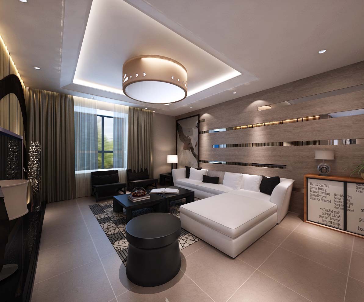 天朗蔚藍東庭98平方現(xiàn)代簡約風格設(shè)計方案