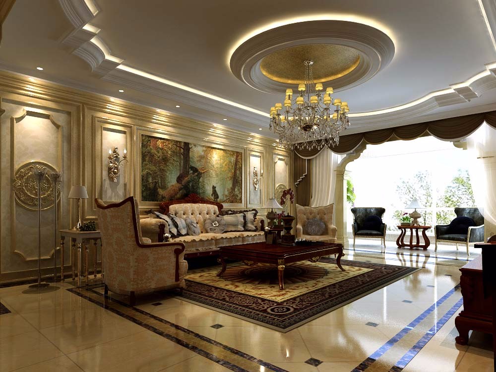 白樺林居180平歐式中式混搭風格設(shè)計方案