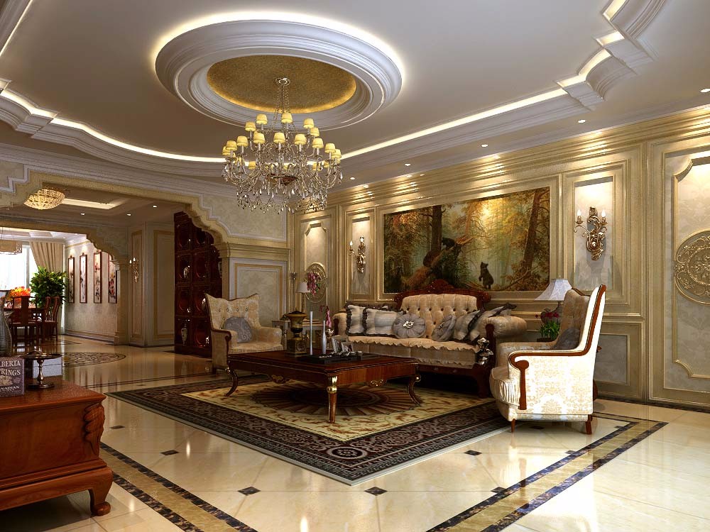 白樺林居180平歐式中式混搭風格設(shè)計方案