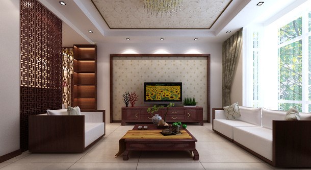 曲江大道小區(qū)/120平米/中式風(fēng)格