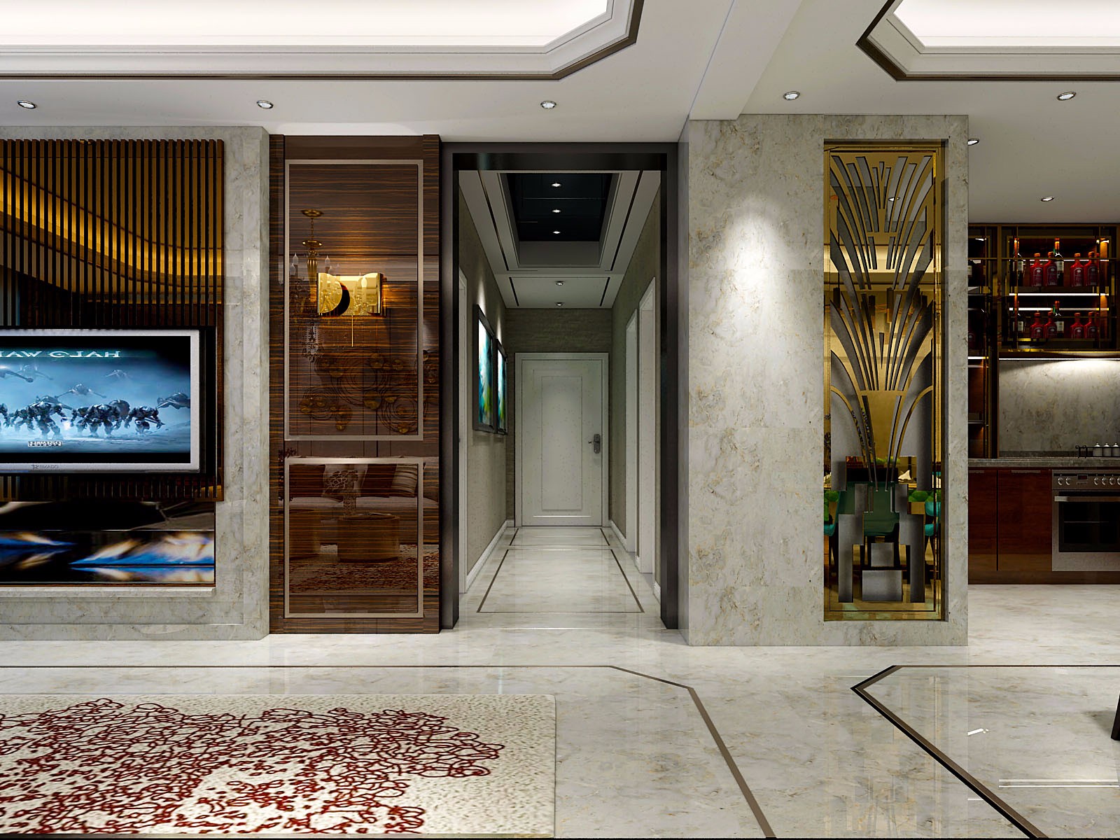 恒天國際城小區(qū)164平米現(xiàn)代簡約風(fēng)格設(shè)計方案