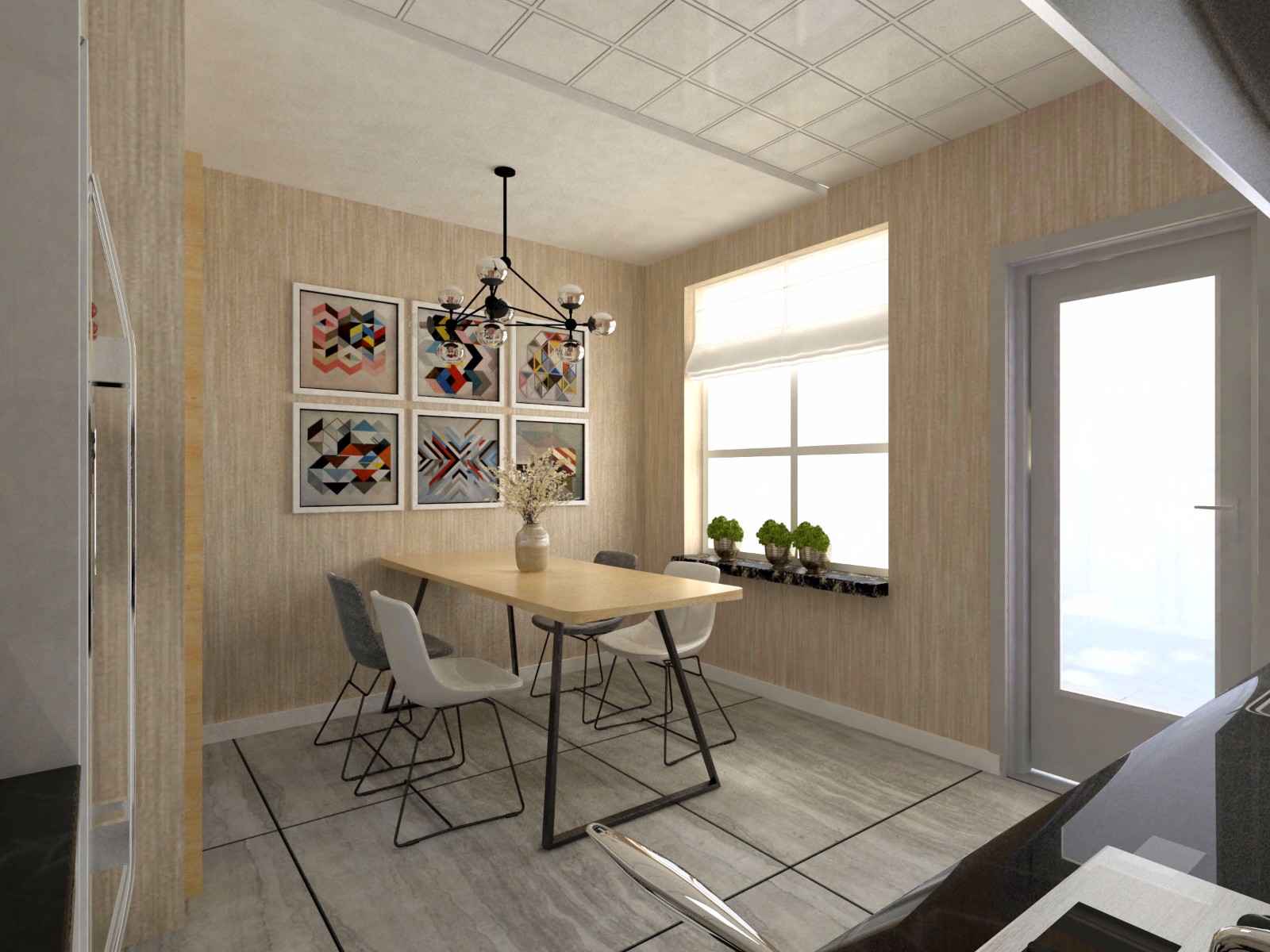 恒大國際城小區(qū)105平米現(xiàn)代簡約風格設計方案