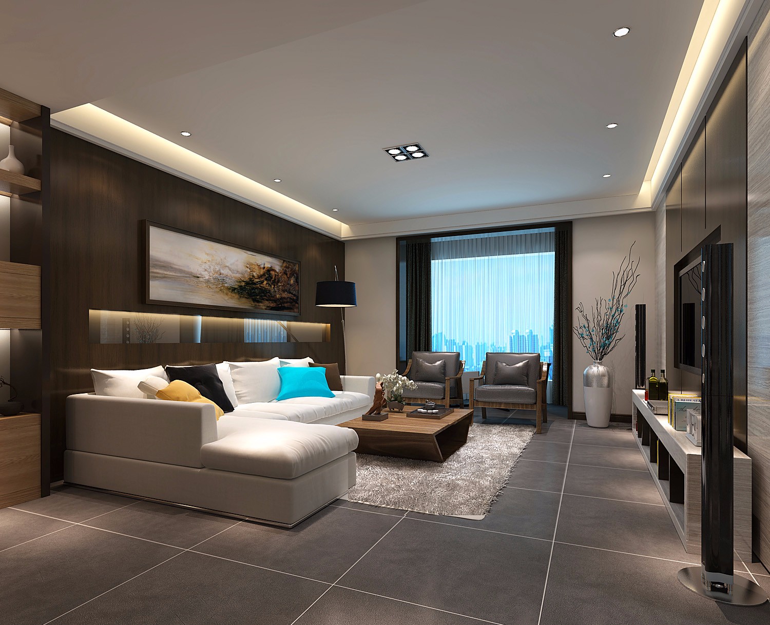 恒大國際城小區(qū)128平米現(xiàn)代簡約風(fēng)格設(shè)計方案