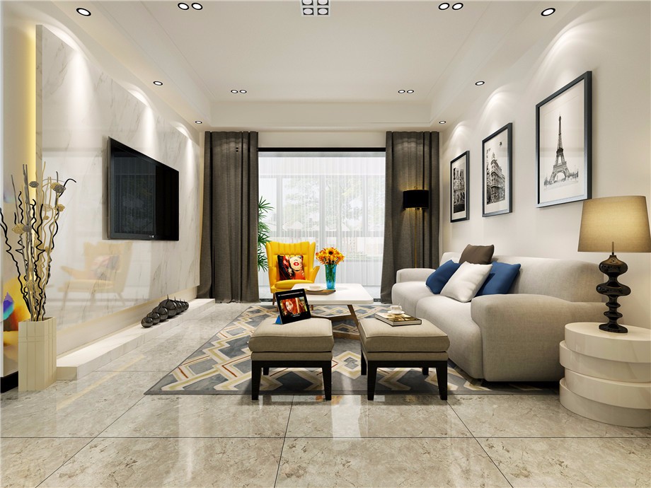 中海悅墅98平米現(xiàn)代簡約